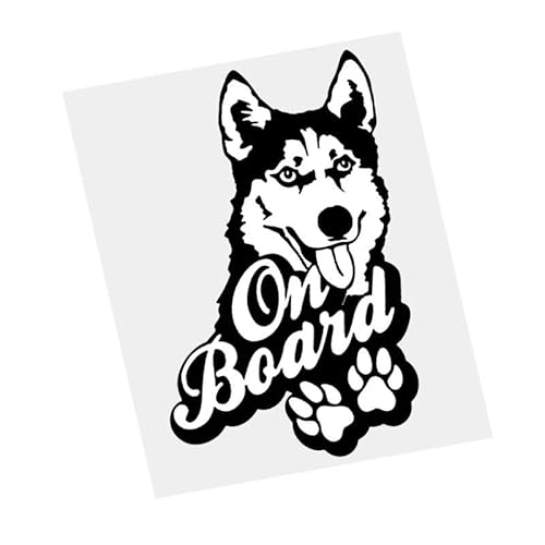 CHSLO Husky an Bord Lustige Auto Aufkleber Vinyl Aufkleber Wasserdichte Dekoration für Stoßstange Heckscheibe CHSLO Husky an Bord Lustige Auto Aufkleber Vinyl Aufkleber Wasserdichte Dekoration für Stoßstange Heckscheibe von CHSLO