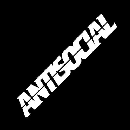CHSLO Lustige Motorrad Aufkleber Antisocial Buchstabe Auto Aufkleber Vinyl Aufkleber auf Auto Styling für Yamaha Suzuki CHSLO Lustige Motorrad Aufkleber Antisocial Buchstabe Auto Aufkleber Vinyl Aufkleber auf Auto Styling für Yamaha Suzuki von CHSLO