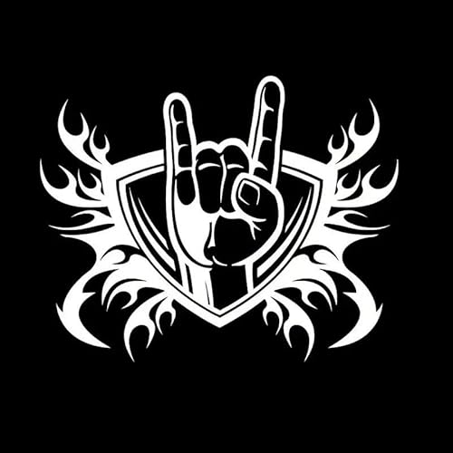 CHSLO Rock Schild Feuer Symbolik Musik Hand Geste Vinyl DECAL Auto Aufkleber von CHSLO