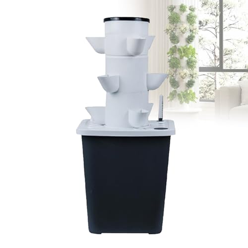 Anbauset ohne Erde – Hydrokultur in Lebensmittelqualität, 3–6-stöckiges Gestell – Sparen Sie Zeit und Wasser, 30 % höhere Erträge – Ideal for die Bepflanzung in Küche, Büro oder Fensterbank(15holes) von CHSUFBTY
