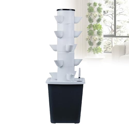 Anbauset ohne Erde – Hydrokultur in Lebensmittelqualität, 3–6-stöckiges Gestell – Sparen Sie Zeit und Wasser, 30 % höhere Erträge – Ideal for die Bepflanzung in Küche, Büro oder Fensterbank(25holes) von CHSUFBTY