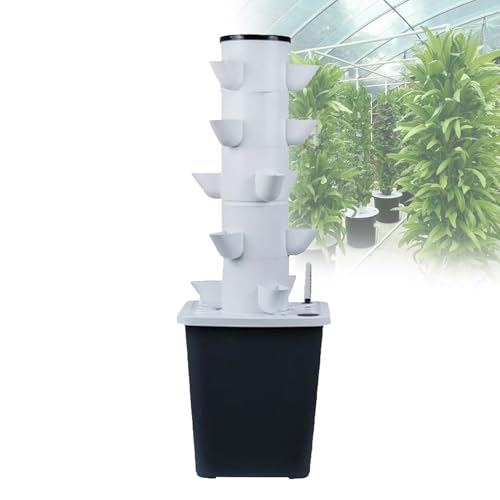 Hydrokultur-Set – 3–6 Ebenen, wiederverwendbar und langlebig – 90 % Wasserersparnis, Aeroponik-System – 3 x schnelleres Wachstum for Kräuter und Blattgemüse – einfache Einrichtung, keine Erde erforder von CHSUFBTY