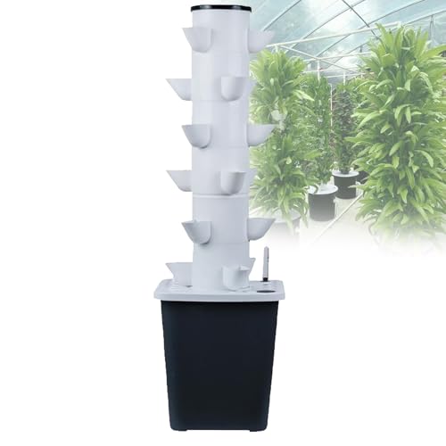 Hydrokultur-Set – 3–6 Ebenen, wiederverwendbar und langlebig – 90 % Wasserersparnis, Aeroponik-System – 3 x schnelleres Wachstum for Kräuter und Blattgemüse – einfache Einrichtung, keine Erde erforder von CHSUFBTY