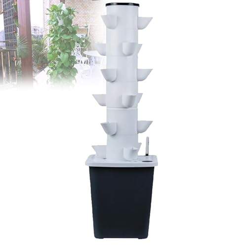 Hydroponisches Anbausystem – Lebensmittelsicheres PP-Material, automatische Wasserzirkulation – 30 % mehr Ertrag, 0,2 m² platzsparend – ganzjähriger Anbau von Grünpflanzen, keine Erfahrung erforderlic von CHSUFBTY
