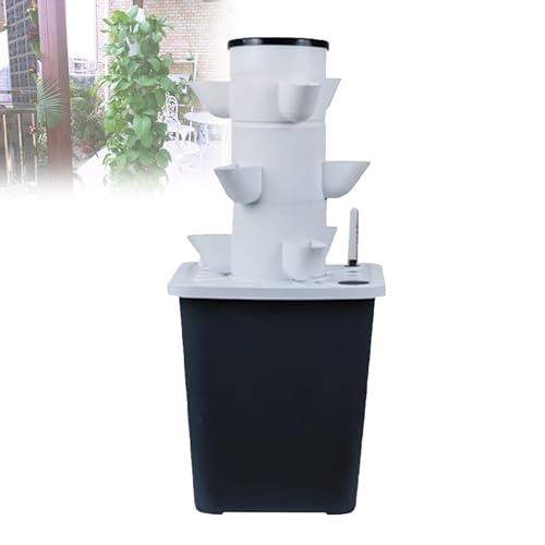 Hydroponisches Anbausystem – Lebensmittelsicheres PP-Material, automatische Wasserzirkulation – 30 % mehr Ertrag, 0,2 m² platzsparend – ganzjähriger Anbau von Grünpflanzen, keine Erfahrung erforderlic von CHSUFBTY