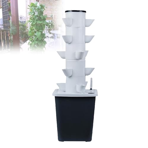 Hydroponisches Anbausystem – Lebensmittelsicheres PP-Material, automatische Wasserzirkulation – 30 % mehr Ertrag, 0,2 m² platzsparend – ganzjähriger Anbau von Grünpflanzen, keine Erfahrung erforderlic von CHSUFBTY