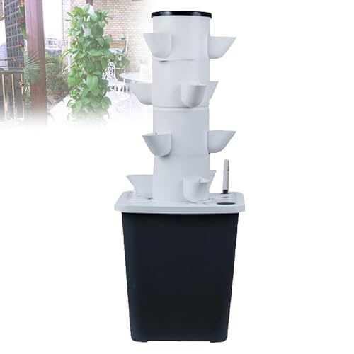 Hydroponisches Anbausystem – Lebensmittelsicheres PP-Material, automatische Wasserzirkulation – 30 % mehr Ertrag, 0,2 m² platzsparend – ganzjähriger Anbau von Grünpflanzen, keine Erfahrung erforderlic von CHSUFBTY