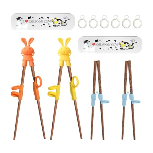 2 Sätze Essstäbchen-Trainingsset Für Kinder, Essstäbchen-Übungsset Für Kinder, Wiederverwendbares Essstäbchen-Set, Essstäbchen-Übungsset von CHSZSH