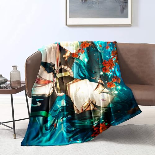 CHTLIFQ 3D Muster Decke Genshin Impact Xiao Flanelldecken Couch Sofa Decke Überwurf Herbst Winterdecken Decke für Erwachsene 59 x 78,7 Zoll Flanell (150 x 200 cm) von CHTLIFQ