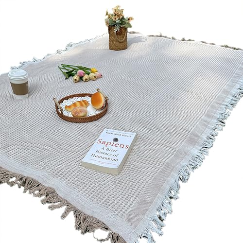 CHTME Outdoor Decke Camping Picknickdecke Warme Kuscheldecke mit Quasten Couchdecke doppelseitig weich gestrickte Waffeldecke für Sofa Wohnzimmer Meditations Yogamatte multifunktionaler Überwurf CHTME Outdoor Decke Camping Picknickdecke Warme Kuscheldecke mit Quasten Couchdecke doppelseitig weich gestrickte Waffeldecke für Sofa Wohnzimmer Meditations Yogamatte multifunktionaler Überwurf von CHTME