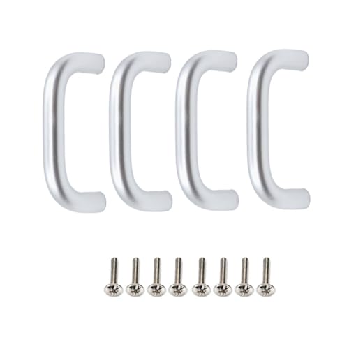 CHTME Schrankgriffe 4 Stück Möbelgriffe Küchen Schubladengriffe 192mm Lochabstand Aluminium Möbelgriffe Bügelgriff Griffe für Küchenschränke Schubladenzug Kleiderschrank Griffe für Küche Möbel von CHTME