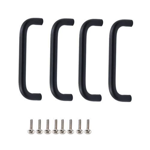 CHTME Schrankgriffe 4 Stück Möbelgriffe Küchen Schubladengriffe 96mm Lochabstand Aluminium Möbelgriffe Bügelgriff Griffe für Küchenschränke Schubladenzug Kleiderschrank Griffe für Küche Möbel von CHTME