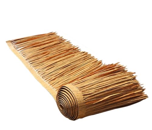 CHTME Synthetisches Strohgrasdach 0.5m Simuliertes Strohdach Strohgrasdach Kraftpapier Schokoladenpapier Strohfliesen Synthetische für Garten künstliche Strohbrötchengartenzaun künstliches Stroh von CHTME