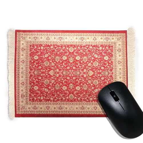 CHTME Teppich Mauspad 1 Stück Vintage-Retro-Boho-Mauspad Perser Mousepad orientalischer Teppich als Mousepad Tisch Mini Teppich Mauspad Büro Zubehör für Büro Zuhause Laptop und Computer von CHTME