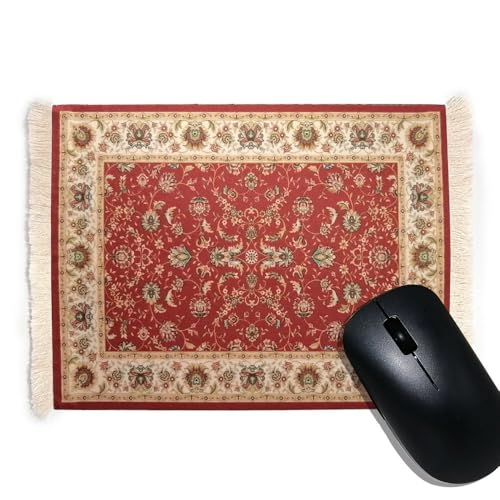 CHTME Teppich Mauspad 1 Stück Vintage-Retro-Boho-Mauspad Perser Mousepad orientalischer Teppich als Mousepad Tisch Mini Teppich Mauspad Büro Zubehör für Büro Zuhause Laptop und Computer von CHTME