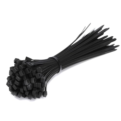 Kabelbinder 100 Stück 4 * 200mm Kabelbinder Wiederverschließbar Nylon-kabelbinder Selbstsichernde Kabelbinder Wiederverwendbares Nylonband für Zur Ordnung von Kabeln Gartenarbeit Hause ﻿ von CHTME
