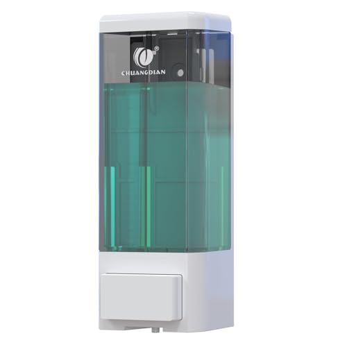 500ML Seifenspender für die Hände Wandmontage Badezimmer Waschmittel Pumpe Spender für Shampoo Balsam Spülmittel Spender Spülmittel Spender für Küchenspüle (Weiß) von CHUANGDIAN