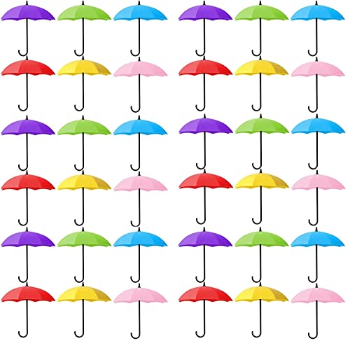 CHUANGOU 36 Stück Regenschirm Haken，Regenschirm Haken Selbstklebend，für Wand, Tür, Schlüssel, Kleiderhaken, Schlüsselhalter. von CHUANGOU