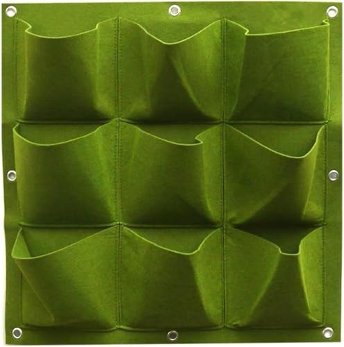 CHUANGOU 9 Taschen Pflanztaschen Wand，Hängende vertikale Gartenwand，für Gärten, Höfe, Balkone, Terrassen Dekoration. von CHUANGOU