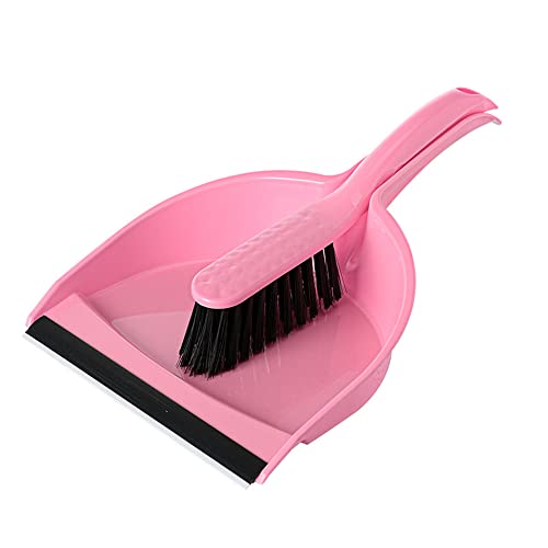 CHUANGOU Kehrschaufel und Besen Set，Set mit Besen，für Reinigung Office Home Wohnzimmer.（Rosa） von CHUANGOU