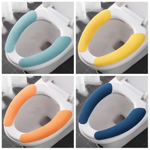 WC Abdeckung Cover Wärmer WC-Sitzbezug Waschbar ToilettenSitz Waermer für Universal Toilettensitz 4 Sätze von CHUANGOU