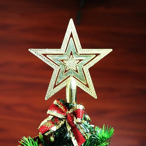 Christbaumspitze Stern Gold Weihnachtsbaum Topper Stern Weihnachtsbaumschmuck 20CM von CHUANGOU