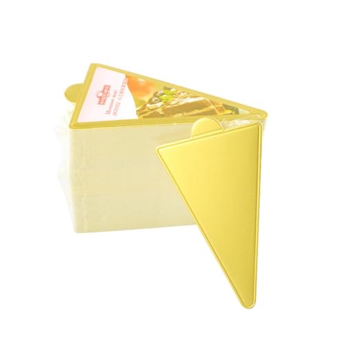Pack of 100 Mini Cake Boards Coasters Mousse Cake Board, Mini Paper Cake Board, Gold-Coloured Paper Cupcake Dessert Tray(Triangles) von CHUANGOU