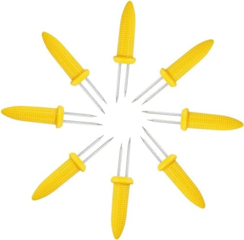 Pack of 24 Corn Skewers with Storage Bag, Stainless Steel Corn on the Cob Skewers, Barbecue Utensils, Corn Stand, Corn Cob Holder von CHUANGOU