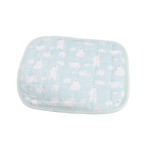 CHUANYGU Atmungsaktive Kühlmatte für Katzen für den Sommer, Eisseide, Haustiersofa-Decke und Hundehütte für kleine, mittelgroße Hunde, Katzen (Blau, XL) von CHUANYGU