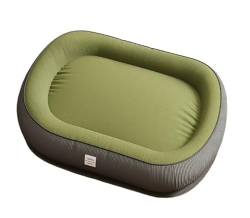 CHUANYGU Hundebett aus Memory-Schaum für mittelgroße Hunde, unzerstörbare Hundehütte mit rutschfester Unterseite, abnehmbares, waschbares Haustierbett, anwendbar für Kisten (Grün, S) von CHUANYGU