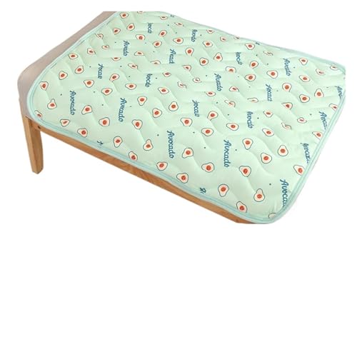 CHUANYGU Kühlmatte für Katzen für den Sommer, atmungsaktive Eisseide, Haustierunterlage für kleine Hunde und Katzen, wendbare Sofadecke und Hundehütte mit rutschfester Unterseite (Grün, XL) von CHUANYGU