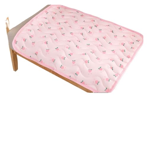 CHUANYGU Kühlmatte für Katzen für den Sommer, atmungsaktive Eisseide, Haustierunterlage für kleine Hunde und Katzen, wendbare Sofadecke und Hundehütte mit rutschfester Unterseite (Rosa, M) von CHUANYGU