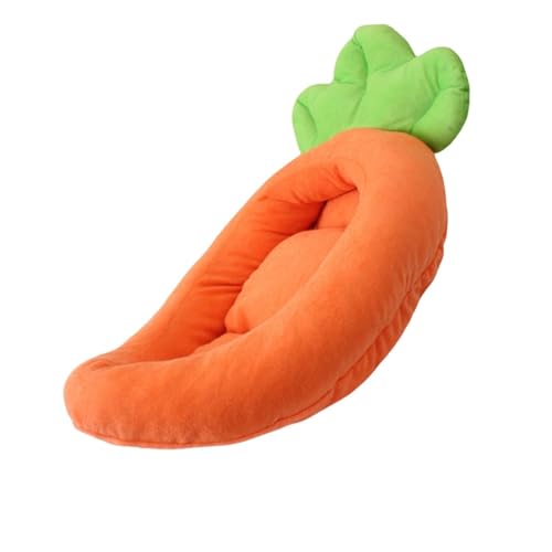 CHUANYGU Weiches Karotten-Haustierbett für Hunde und Katzen, abnehmbares Kissennest, Plüsch-Sofabett, maschinenwaschbar, mehrere Größen (L) von CHUANYGU