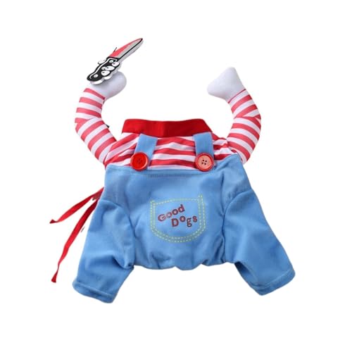 Halloween-Hundekostüm mit abnehmbarem Zubehör, lustiges Cosplay-Outfit, geeignet für kleine, mittelgroße und große Hunde, einschließlich Chihuahua, Französische Bulldogge und Yorkie (S) von CHUANYGU