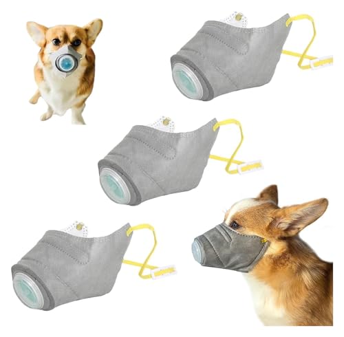 Hunde-Atemmaske, verstellbarer Maulkorb für Luftschutz, atmungsaktive Haustiermaske gegen Staub, Pollen und Verschmutzung, Größe S, M, L, 3 Stück Hunde-Atemmaske, verstellbarer Maulkorb für Luftschutz, atmungsaktive Haustiermaske gegen Staub, Pollen und Verschmutzung, Größe S, M, L, 3 Stück von CHUANYGU