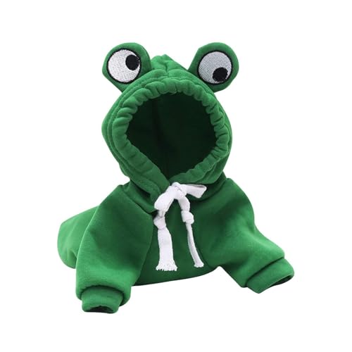 Hunde-Wintermantel, warme Fleecejacke für kleine Hunde, weiche Haustierkleidung mit verstellbaren Trägern, gemütliches Welpen-Outfit für kaltes Wetter (Grün, XXL) von CHUANYGU