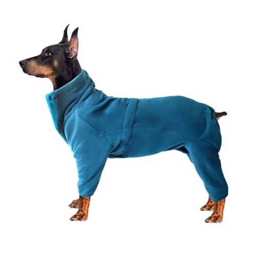 Hunde-Wintermantel aus Fleece, warme Ganzkörperjacke für kleine, mittelgroße und große Hunde, weicher Schlafanzug zum Spazierengehen, Wandern, Schlafen (Blau, Größe XXS Hunde-Wintermantel aus Fleece, warme Ganzkörperjacke für kleine, mittelgroße und große Hunde, weicher Schlafanzug zum Spazierengehen, Wandern, Schlafen (Blau, Größe XXS von CHUANYGU