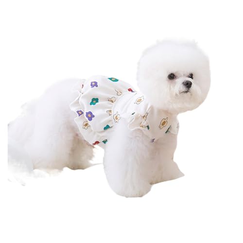 Hundekleid mit Blumendruck, leichter Frühlingsrock für kleine Hunde, Outdoor-Spaziergänge, Bekleidung (S) von CHUANYGU