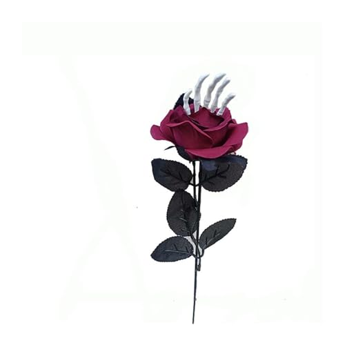 Künstliche Rosenstrauß, Halloween-Party-Dekoration, künstliche Blumen für Tischdekoration, Foto-Requisiten, Rot, 8 Stück von CHUANYGU