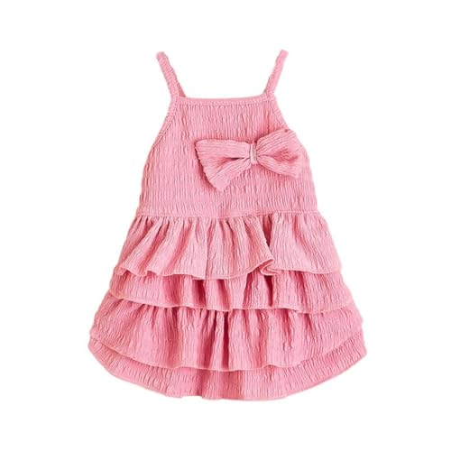 Prinzessinnen-Hundekleid mit Schleife, gestufter Baumwollrock für kleine Hunde und Katzen, Haustier-Party-Outfit für besondere Anlässe (Rosa, L) von CHUANYGU