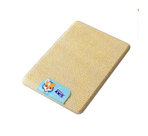 Sommer-Kühlmatte für Katzen und Hunde, rutschfeste, atmungsaktive Rattan-Haustiermatte, Eisseide-Kühlkissen für gleichmäßige Wärmeableitung (Hund, XXL) von CHUANYGU