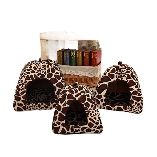 Weiches Schaumstoff-Haustierbett für Katzen und Hunde, warmes, gemütliches Haus mit abnehmbarem Kissen, Leopardenmuster, Größe XL Weiches Schaumstoff-Haustierbett für Katzen und Hunde, warmes, gemütliches Haus mit abnehmbarem Kissen, Leopardenmuster, Größe XL von CHUANYGU