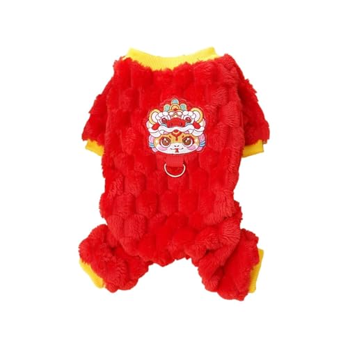 Winter-Hundemantel, dicker Fleecepullover für kleine, mittelgroße und große Hunde, warme Haustierbekleidung mit weichem Fellfutter (A,L) von CHUANYGU