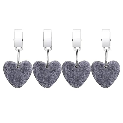 CHUDOU Tischdeckenklammer, 4 Stück/Set Tischdeckengewichte Marmorstein Tischdecken-Befestigungsklammerhalter Tischdeckenklammern (Weiß)(for Grey) von CHUDOU