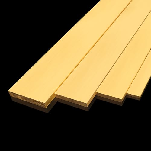 Messing-Flachstange, 2–4 mm dick, 500 mm lang, Messingplatten, Messing-Metall-Mühlenmaterial for die Messerherstellung, Heimwerkerhandwerk(2mm*5mm*500mm) von CHUDOU
