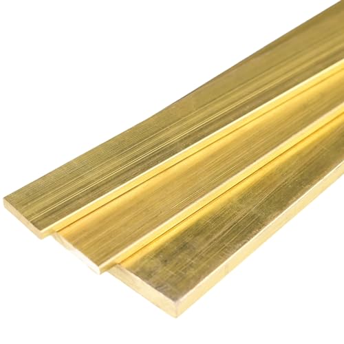 Messing-Flachstangenmaterial, 22/24 mm Dicke x 22/24 mm Breite x 100 mm Länge, Messingplatten-Walzmaterial for die Messerherstellung, Handwerk(24 * 24 * 100mm) von CHUDOU