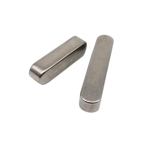 Passfeder mit abgerundetem Ende, rechteckig, quadratisch, Typ mit abgerundetem Ende, parallel, flache Passfederposition, Wellenpassstift aus Edelstahl 304(20mm,4x4mm) von CHUDOU