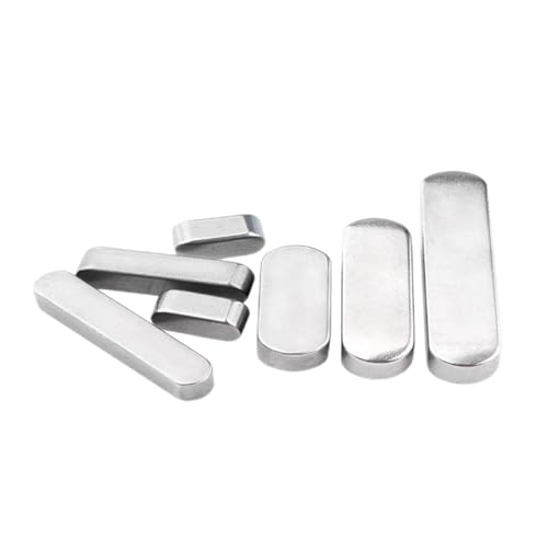 Passfeder mit abgerundetem Ende, rechteckig, quadratisch, Typ mit abgerundetem Ende, parallel, flache Passfederposition, Wellenpassstift aus Edelstahl 304(M6X6X35) von CHUDOU