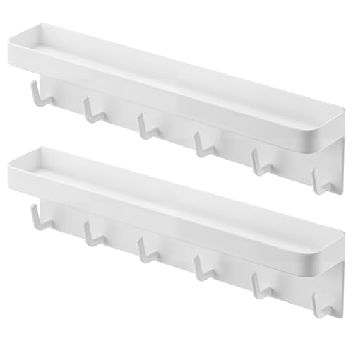 CHUENHEI 2 Stück Schlüsselbrett mit Ablage und 6 Haken, Schlüsselaufhänger Wand Ohne Bohren Schlüsselhalter, Selbstklebend Schlüsselablage Weiss, Magnetisch Schlüsselboard mit Ablage Weiß CHUENHEI 2 Stück Schlüsselbrett mit Ablage und 6 Haken, Schlüsselaufhänger Wand Ohne Bohren Schlüsselhalter, Selbstklebend Schlüsselablage Weiss, Magnetisch Schlüsselboard mit Ablage Weiß von CHUENHEI