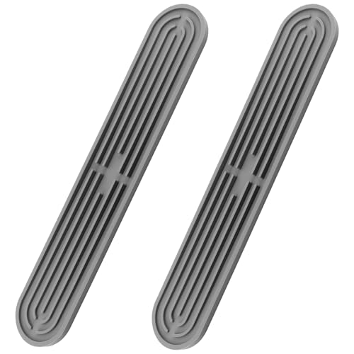 CHUENKUK 2 Stück Abtropfmatte Schmal Barmatte, 43 x 7,8 x 1cm Silikon Abtropfmatte Geschirr, Grau Kleine Schmale Abtropfmatte Spüle für Bar Kaffee Club Küche Restaurants von CHUENKUK
